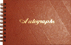 autograph book with textured cover