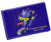 purple autograph book with full color image
