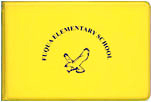 yellow vinyl autograph book with bird motif